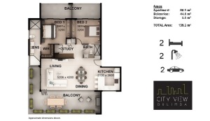 Bulimba City Views Unit Development floor plan indication