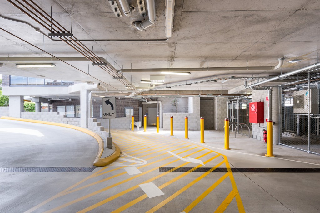 Undercover car park ramp